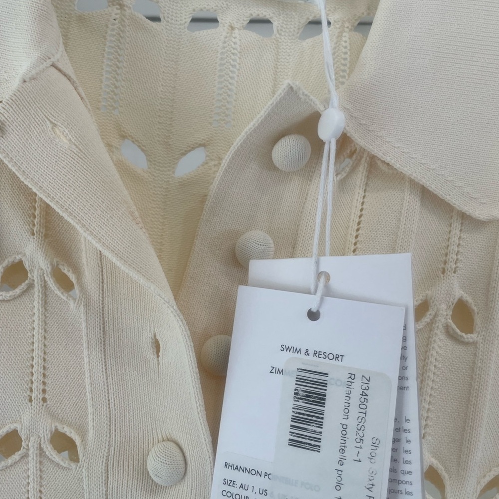 zimmermann rhiannon pointelle polo - Picture 3 of 3